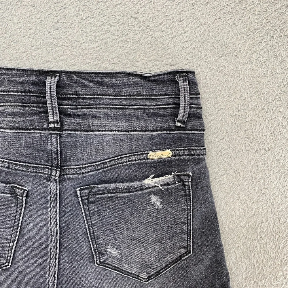 Kancan Denim Shorts Womens 0/25 Kurvy Ultra High Rise Stretchy Distressed Curvy - Picture 11 of 13